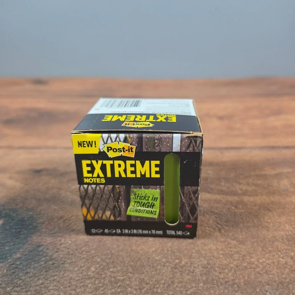 Post-it Extreme Notes 12 Pads 3x3 Multi-Color New Water Resistant 540 Sheets